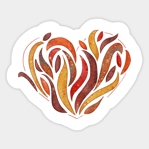 Fiery love Sticker by FalyourPal